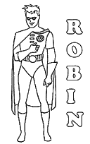 coloriage Batman robin